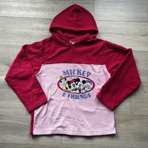 Vintage 2000 Disney Mickey & Friends Pink Hoodie Girls‎ Large 14/16